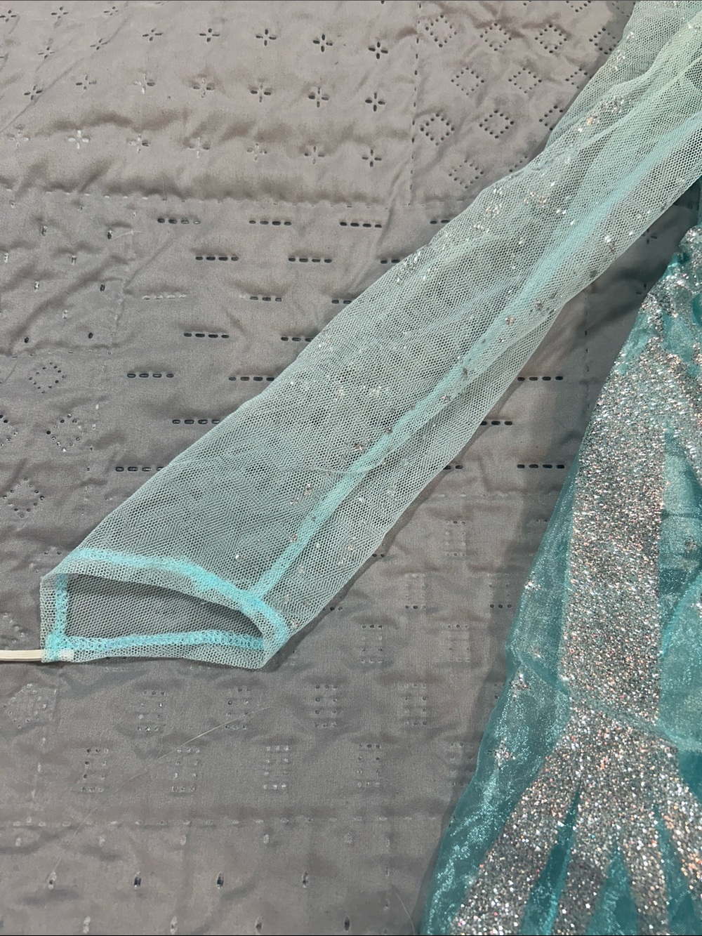 Pixar Elsa dress Blue Sparkle Princess Kids Costume Dress 7/8 - Picture 4 of 10